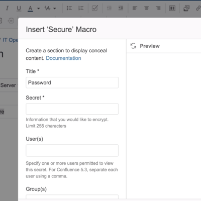 security and encryption for confluence